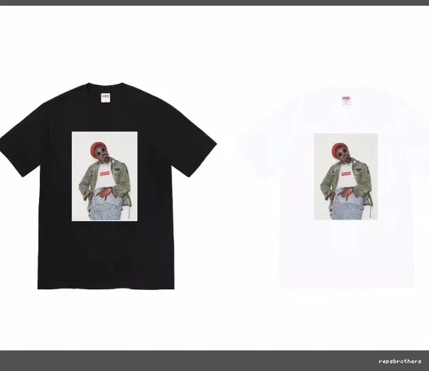 Andr XL and L Short White Benjamin Person é Tee 22FW T-shirt S Photo Black sleeved Andr M é 0701